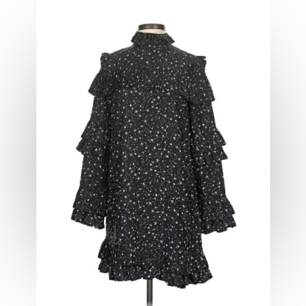 Frame Denim Black and White Star Print Dress